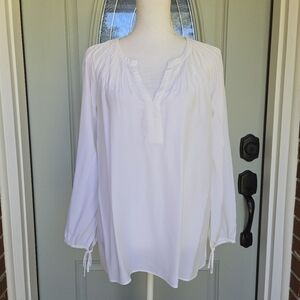 Lilly Pulitzer Nadia Silk Blouse White